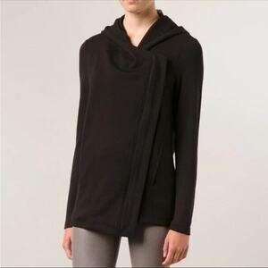 Helmut Lang | Villous Sweatshirt Black Hooded Jacket